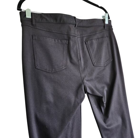 Garnet Hill Womens Stretch Comfort Pants Size 12 Black Skinny Ponte Knit Classic - Picture 4 of 11